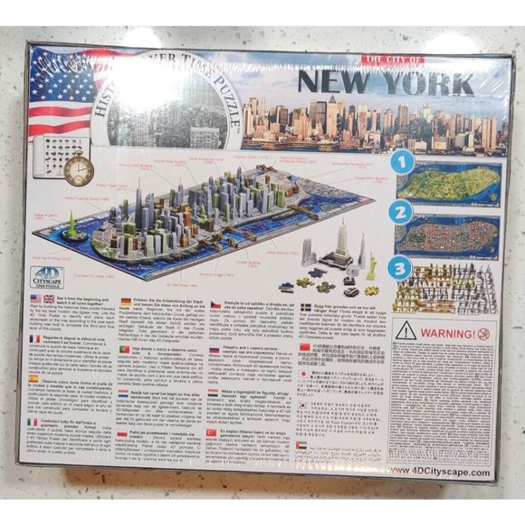 4D Puzzle New York City NYC Skyline Cityscape History Over Time 900 Pcs NEW - Picture 9 of 12